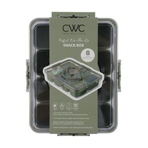 🆕CWC 8-Compartment Snackle Box, Charcuterie and Snack Container 16 oz Olive